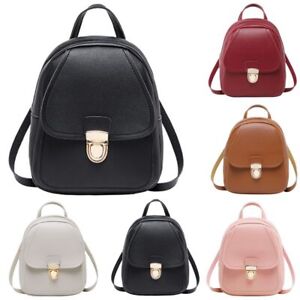 Girls Small Bagpack Women School Backpack PU Leather Mini Backpack Shoulder Bag