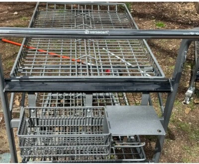 Carro de recogida de contenedores Versacart EZtote 5210-B carro rodante de empuje 2 niveles/estante Foto 1 de 4