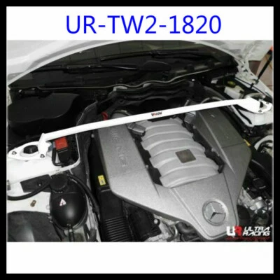 MERCEDES BENZ C63 AMG '08-'14 ULTRA RACING 2 PUNTOS BARRA DE PUNTAL DELANTERA SOPORTE DE TORRE Foto 1 de 4