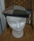 Hanna Hats Donegal Town Ireland Mens Small Wool Newsboy Flat Cap Quilted Patch M