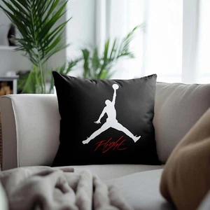 Black & White Anime Manga Throw Pillow – Japanese Comic Art Cushion, Gamer Room - Picture 1 of 10