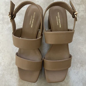 EUC Marc New York Tan Serena Strap Sandals Women Size US 7.5M Open Toe - Picture 1 of 8
