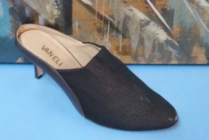 Zapato mules estilo occidental puntiagudo negro Van Eli talla 6 M - Imagen 1 de 10