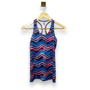 Ivivva by Lululemon Tech Racerback Chevron Tank in Blue/Purple/Pink Size 12 - Picture 1 of 8