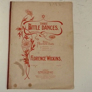 piano dúo 4 manos FLORENCE WICKINS gavota en Fa; tres pequeñas danzas, fácil - Imagen 1 de 2