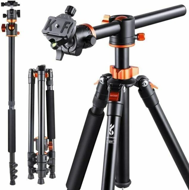 K&F Concept KF09.079 72" Aluminium Rotatable Tripod - Black