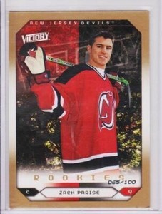 05-06 Zach Parise Victory SP Gold Rookie 65/100