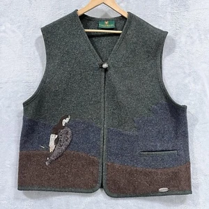 Giesswein Vest Womens 10 Pure New Wool Alpaca Austria Embroidered VTG - Picture 1 of 11