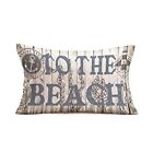 to The Beach Pillow Covers 12x20 Inch Vintage Wood with Marine Creature Nauti...