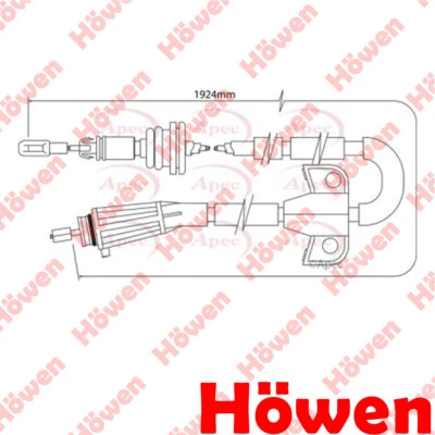 Se adapta al cable de freno de mano trasero Howen 9173146 para Volvo S60 2000-2004 2.4 D 2.5 Foto 1 de 2