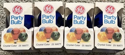 NEW 4 GE Lighting Party Light 25-Watt Blue Light Bulbs - Image 1 of 3