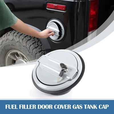 Cubierta de tapa de gas de puerta tanque de combustible puerta bloqueable cierre astilla para Hummer H2 2003-09 Foto 1 de 4