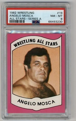 1982 PWE Wrestling All-Stars Series A #19 Angelo Mosca PSA 8 Near Mint Mint 3230 - Image 1 of 2