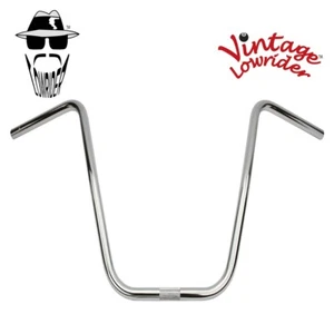 VINTAGE LOWRIDER 16" RISE STEEL DYNO STYLE HANDLEBAR 22.2MM CHROME. - Picture 1 of 1