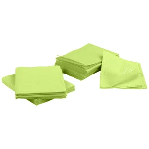 2000 Lime Green Disposable Dental Bibs, Tattoo Tray Nail Chair Bed Paper Covers - Picture 1 of 9