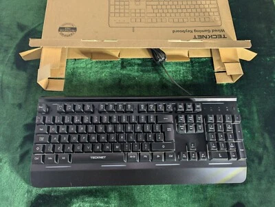 TECKNET RGB Gaming Keyboard, 105 Keys, All-Metal Panel,TK-KB002 - Image 1 of 4