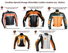 LionStar orange Top Qualität Motorrad Motorrad Echtleder Jacken (5 Styles)