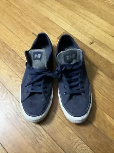 Converse All Star Felt Low Tops Navy Size 10 - Picture 1 of 3