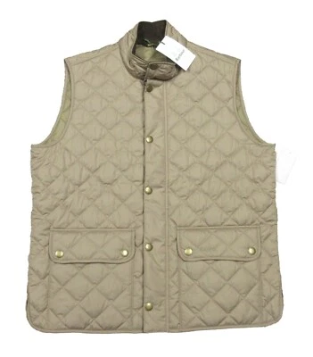 Chaleco acolchado Barbour Lowerdale beige con cremallera completa para hombre Foto 1 de 4