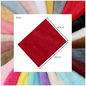 Faux Fur Fabric Fat Squares 50x42cm,Fluffy Furry Plush Handle.Toy Making Crafts - Picture 1 of 70