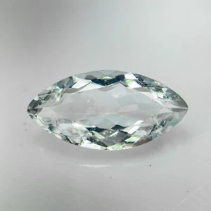 Natural Faceted Blue Aquamarine  In Marquise Shape 3.70 Carats 16x8x5 mm Size - Picture 1 of 5