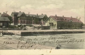 Schweden, unbekannte Stadt, Hafenszene (1906) Postkarte - Bild 1 von 2