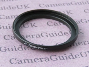 43.5mm to 49mm Male-Female Stepping Step Up Filter Ring Adapter 43.5mm-49mm  - Picture 1 of 2