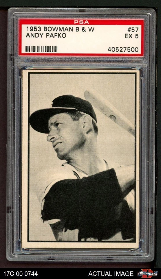 1953 Bowman B&W #57 Andy Pafko Braves PSA 5 - EX - Image 1 of 1