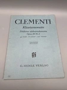 Clementi Piano Sonata Didone Abbandonata Opus 50 Nr.3 Henle Urtext Book - Picture 1 of 5