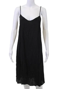 Max Mara Womens Silk Printed Long Sleeve Lined Shift Dress Black Size 2 - Picture 1 of 4