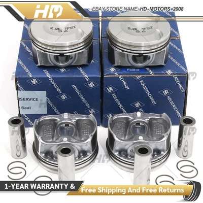 4x Pistons Rings Set Oversize 83.01 +0.5mm Pins Φ21mm FOR 2.0T Audi A4 A5 VW GTI - Image 1 of 4