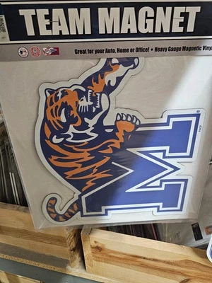 MEMPHIS TIGERS  NCAA  FOOTBALL MAGNET CAR OFFICE 12 Inch Helmet NEW - Image 1 of 3