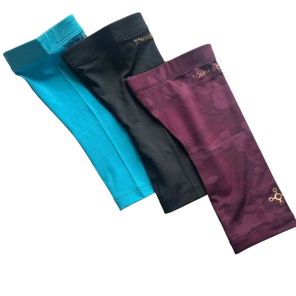 Tommie Copper Elbow Sleeves Set of 3 (Purple Camo, Aqua Blue, Black) Size L NWOT - Image 1 of 4