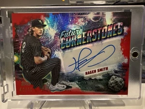 2025 Topps Pro Debut HAGEN SMITH Future Cornerstones RED Auto #/10 🔥 - Picture 1 of 4