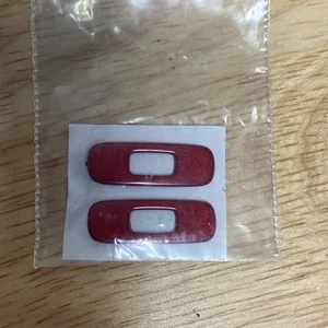 OAKLEY GASCAN SUNGLASSES REPLACEMENT TEMPLE SIDE ICON LOGO POLISHED RED SET 2 - Picture 1 of 1