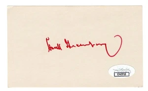 Hank Greenberg Signed Autographed 3X5 Index Card Tigers Hall of Fame JSA CF45710 - Picture 1 of 2