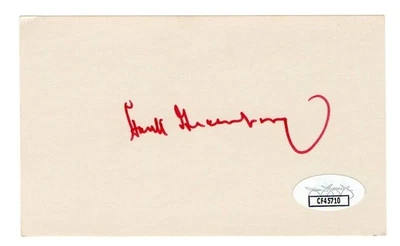 Hank Greenberg Signed Autographed 3X5 Index Card Tigers Hall of Fame JSA CF45710 - Image 1 of 2