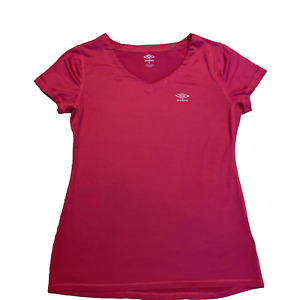 UMBRO Ladies  V-neck Short Sleeve T Shirt Top  Work Out Gym Athletic Barbie Sz S