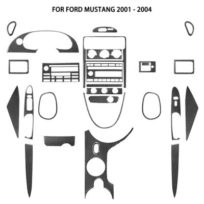 27x kit completo de acabamento de capa de fibra de carbono para Ford Mustang conversível 2001-2004 - Imagem 1 de 4