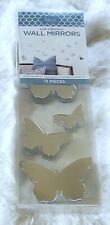 Home By New York Self-Adhesive Butterfly Wall Mirrors - 12 Piece Set