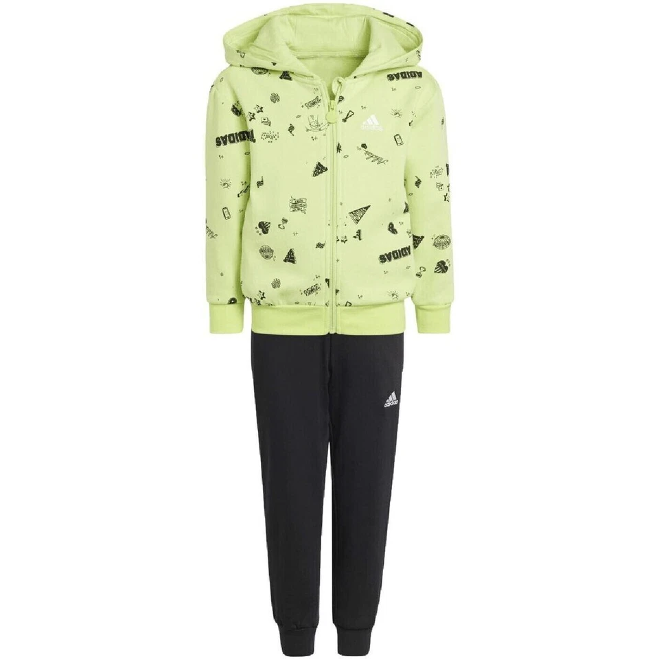 Tuta Bimba Adidas LK Bluv Q3 TS IA1571 Verde - Immagine 1 di 3