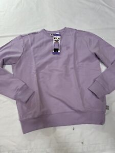 New W/ Tags Fila Women’s Pastel Purple, Crew Neck Sweatshirts Clear Logo Size XS