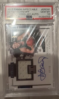 2017-18 Panini Impeccable Elegance Autographs  Detlef Schrempf Jersey/99 PSA 10 - Image 1 of 2