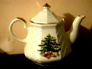 DE COLECCIÓN NAVIDAD PORCELANA TÉ adorno dorado Hecho en JAPÓN - Imagen 1 de 4