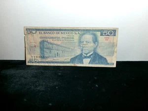 Jul 5 1978 Cincuenta Pesos $50 Banco De Mexico SA Series GJ T1945630 Circulated - Picture 1 of 4