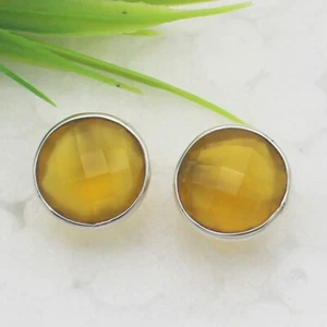 Silver Onyx Earrings 925 Sterling Handmade Jewelry Gemstone Earrings - Picture 1 of 3