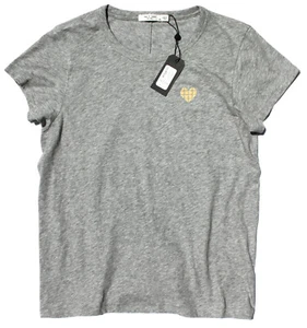rag & bone Heart Tee / Classic 100% Cotton T-Shirt in Heather Gray Size LARGE - Picture 1 of 6