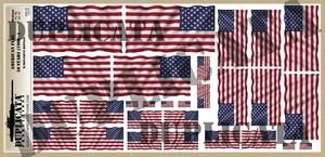 Diorama - American Flag, 50 Stars - 1/72, 1/48, 1/32, 1/35 (w/Motion Ripples) - Picture 1 of 4