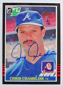 Chris Chambliss 2014 Leaf Memories 1985 Buy Back Autograph #2/10 Atlanta Braves - Picture 1 of 2