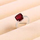 Ruby Ring, 925 Sterling Silver, Solitaire Ring, Vintage Ring, Lab Created Ruby